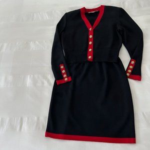 St. John Collection by Marie Gray 2 pc knit jacket and skirt
